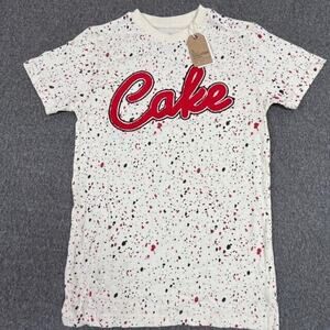 Cake T-Shirt Girls Size Medium Evolution In Design Short Sleeve Beige - New